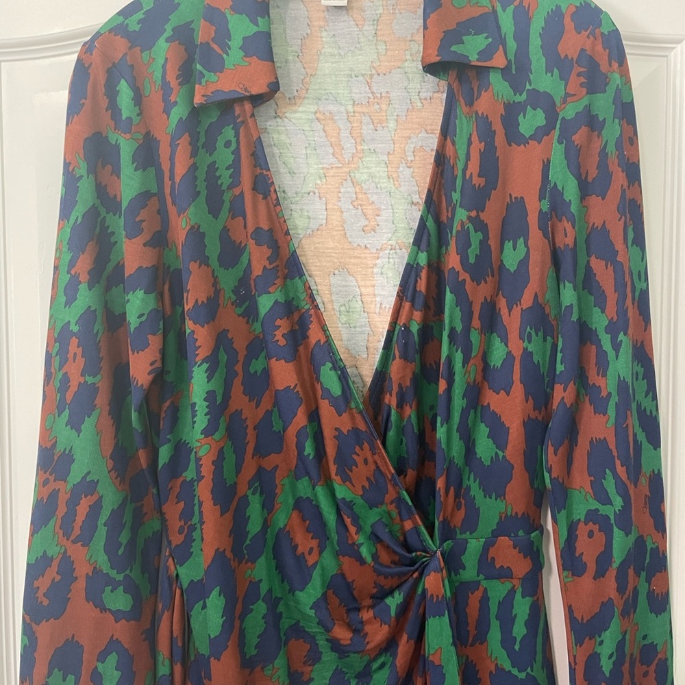 Dashing Diane Von Furstenberg  Leopard Print Wrap Dress
